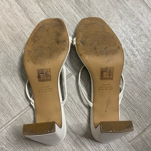 Forever 21 White Strappy Heels - Picture 3 of 7